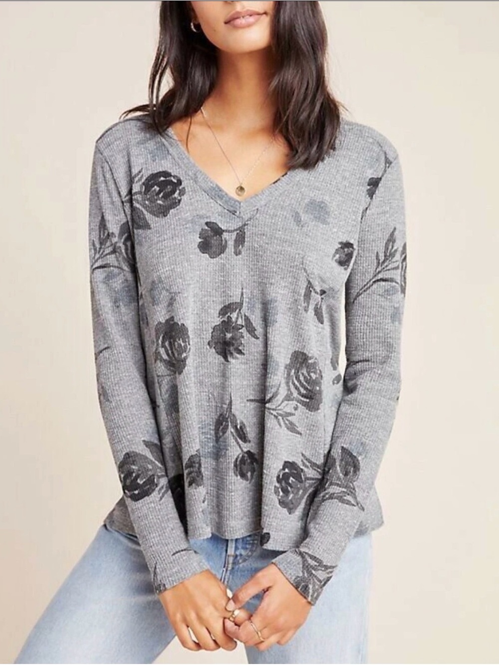 Anthropologie T.La Vicky Thermal Top